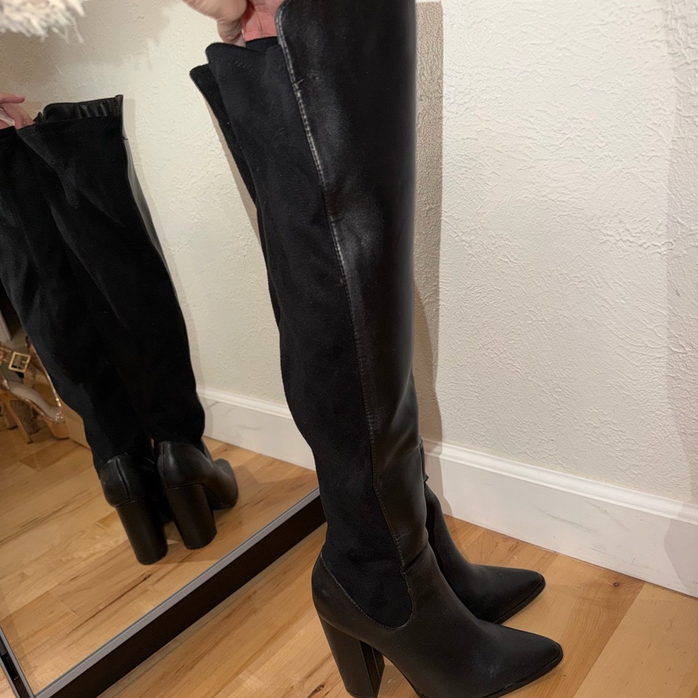 Shoe Dazzle Black Over-the-Knee Boots